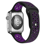Para Apple Watch Série 10 42mm / 9&8&7 41mm / SE 3&SE 2&6&SE&5&4 40mm / 3&2&1 38mm Pulseira de Silicone Desportiva Clássica e Elegante (Cinza Branco), WA1230A, WA1230B, WA1230BG, WA1230BH, WA1230BL, WA1230BM, WA1230BR, WA1230BY, WA1230C, WA1230D, WA1230DW
