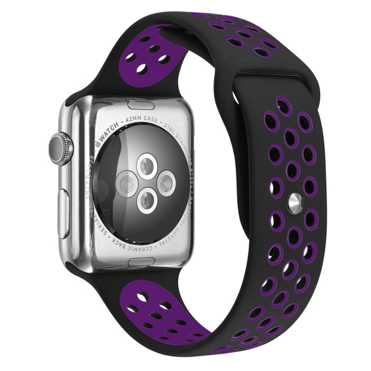 Para Apple Watch Série 10 42mm / 9&8&7 41mm / SE 3&SE 2&6&SE&5&4 40mm / 3&2&1 38mm Pulseira de Silicone Desportiva Clássica e Elegante (Cinza Branco), WA1230A, WA1230B, WA1230BG, WA1230BH, WA1230BL, WA1230BM, WA1230BR, WA1230BY, WA1230C, WA1230D, WA1230DW