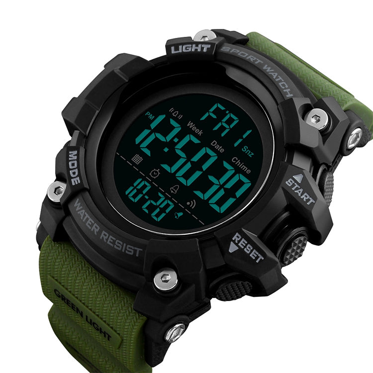 SKMEI 1384 Relógio Digital Masculino Multifuncional para Moda ao Ar Livre, Noctilucente, à Prova de Água, LED