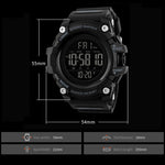 SKMEI 1384 Relógio Digital Masculino Multifuncional para Moda ao Ar Livre, Noctilucente, à Prova de Água, LED