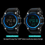 SKMEI 1384 Relógio Digital Masculino Multifuncional para Moda ao Ar Livre, Noctilucente, à Prova de Água, LED