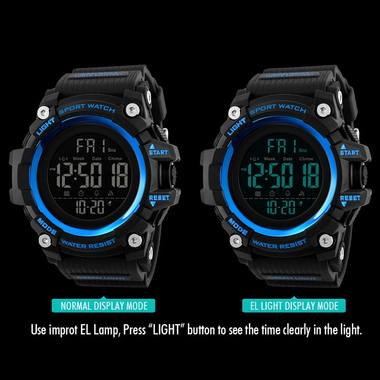 SKMEI 1384 Relógio Digital Masculino Multifuncional para Moda ao Ar Livre, Noctilucente, à Prova de Água, LED