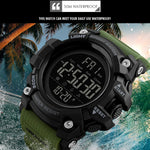 SKMEI 1384 Relógio Digital Masculino Multifuncional para Moda ao Ar Livre, Noctilucente, à Prova de Água, LED