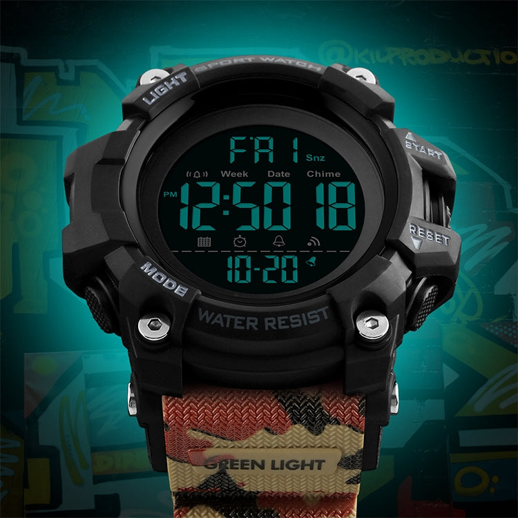 SKMEI 1384 Relógio Digital Masculino Multifuncional para Moda ao Ar Livre, Noctilucente, à Prova de Água, LED
