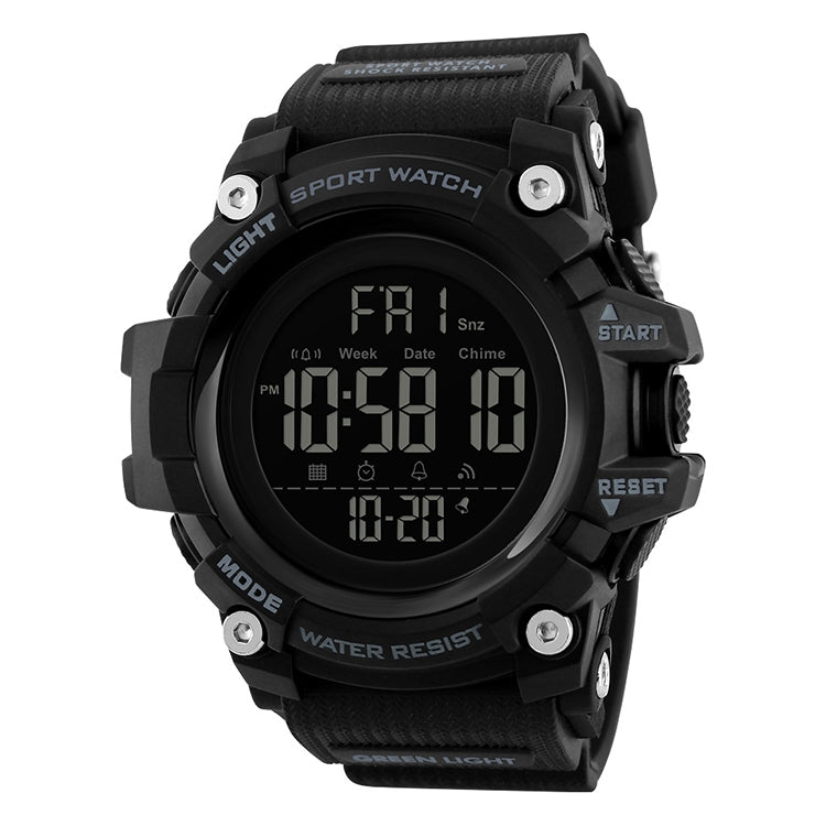SKMEI 1384 Relógio Digital Masculino Multifuncional para Moda ao Ar Livre, Noctilucente, à Prova de Água, LED