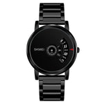 SKMEI 1260 Relógio de Pulso de Quartzo Criativo de Moda com Ponteiro, à Prova de Água 30m com Bracelete em Aço Inoxidável