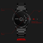 SKMEI 1260 Relógio de Pulso de Quartzo Criativo de Moda com Ponteiro, à Prova de Água 30m com Bracelete em Aço Inoxidável