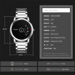 SKMEI 1260 Relógio de Pulso de Quartzo Criativo de Moda com Ponteiro, à Prova de Água 30m com Bracelete em Aço Inoxidável