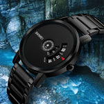 SKMEI 1260 Relógio de Pulso de Quartzo Criativo de Moda com Ponteiro, à Prova de Água 30m com Bracelete em Aço Inoxidável