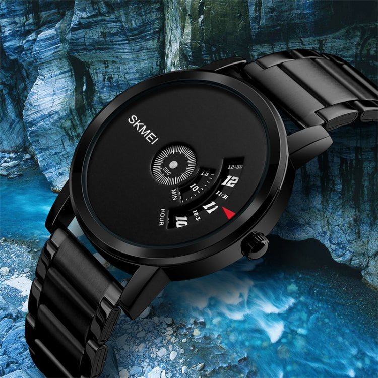 SKMEI 1260 Relógio de Pulso de Quartzo Criativo de Moda com Ponteiro, à Prova de Água 30m com Bracelete em Aço Inoxidável