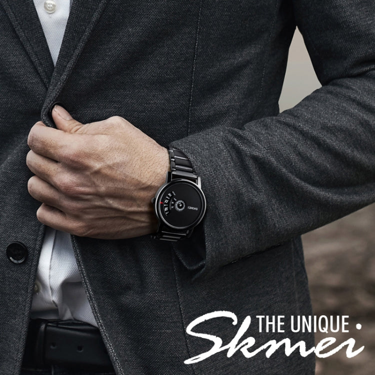 SKMEI 1260 Relógio de Pulso de Quartzo Criativo de Moda com Ponteiro, à Prova de Água 30m com Bracelete em Aço Inoxidável
