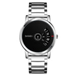 SKMEI 1260 Relógio de Pulso de Quartzo Criativo de Moda com Ponteiro, à Prova de Água 30m com Bracelete em Aço Inoxidável