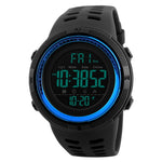 SKMEI 1251 Relógio Digital Desportivo Masculino de Moda para Exterior, à Prova de Água 50m com Bracelete em PU