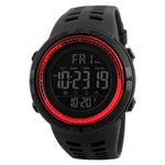 SKMEI 1251 Relógio Digital Desportivo Masculino de Moda para Exterior, à Prova de Água 50m com Bracelete em PU