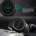 SKMEI 1251 Relógio Digital Desportivo Masculino de Moda para Exterior, à Prova de Água 50m com Bracelete em PU