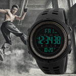 SKMEI 1251 Relógio Digital Desportivo Masculino de Moda para Exterior, à Prova de Água 50m com Bracelete em PU