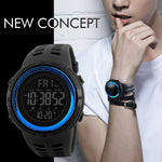 SKMEI 1251 Relógio Digital Desportivo Masculino de Moda para Exterior, à Prova de Água 50m com Bracelete em PU