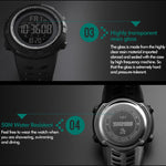 SKMEI 1251 Relógio Digital Desportivo Masculino de Moda para Exterior, à Prova de Água 50m com Bracelete em PU