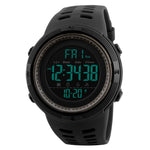 SKMEI 1251 Relógio Digital Desportivo Masculino de Moda para Exterior, à Prova de Água 50m com Bracelete em PU