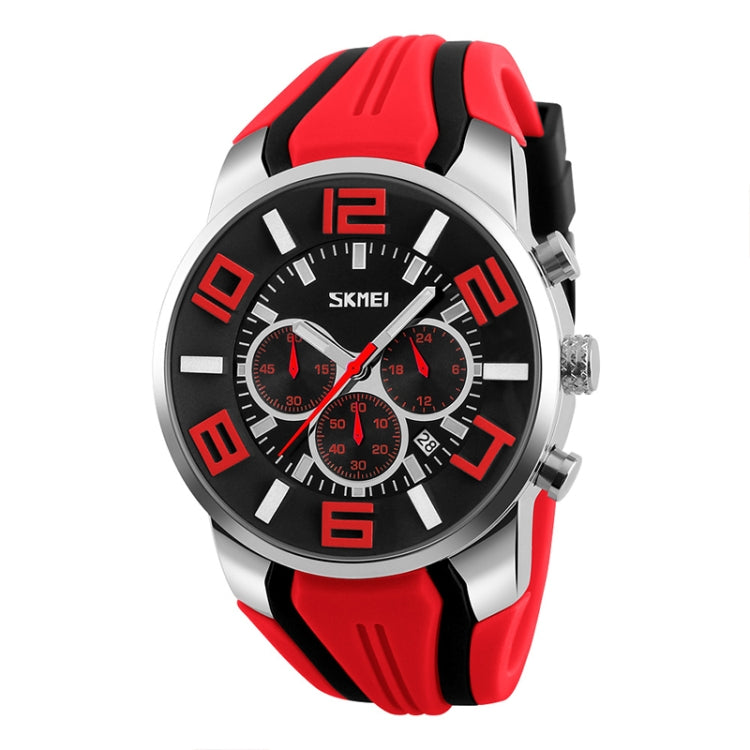 SKMEI 9128 Relógio de Pulso Desportivo Multifuncional de Moda com Mostrador 3D Grande, Relógio de Quartzo à Prova de Água 30m