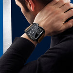 SKMEI 1391 Relógio Digital Multifuncional Masculino para Negócios, Relógio de Pulso com Mostrador Quadrado, à Prova de Água 30m, com Bracelete em Pele
