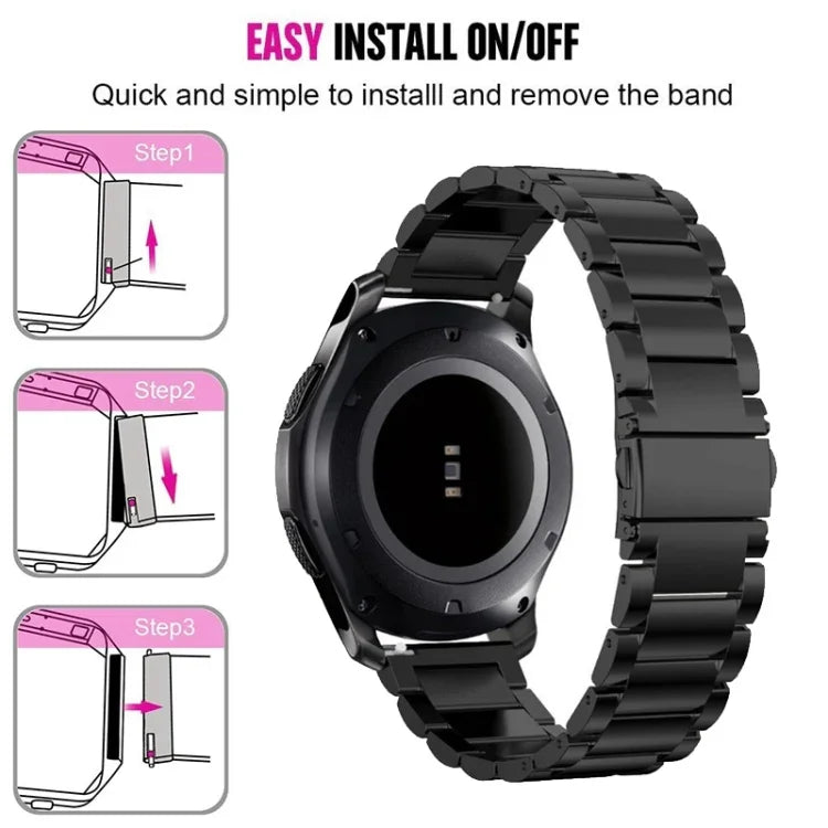 Correia de Relógio em Aço Inoxidável para Samsung Gear S3 22mm