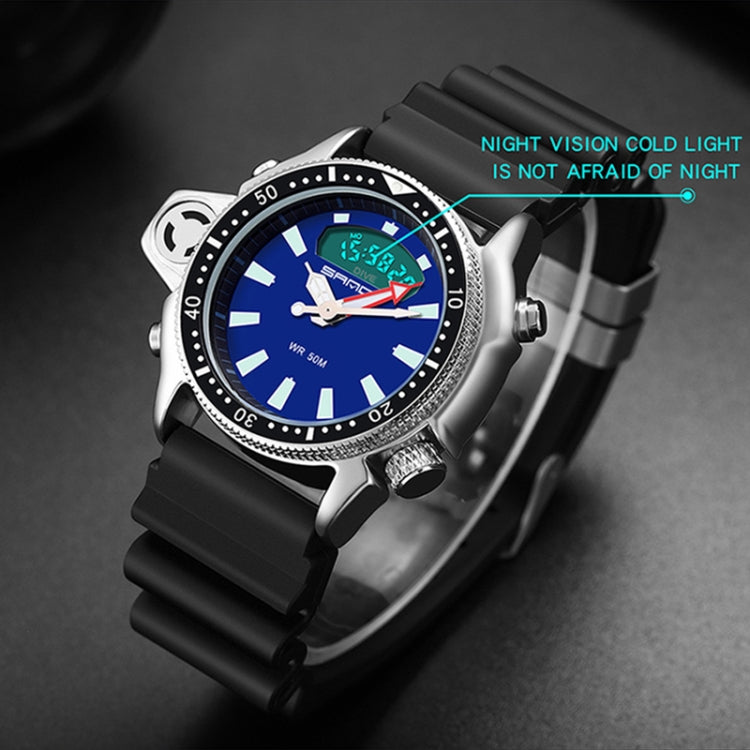 Relógio Digital Masculino Multifuncional SANDA 3008 para Desportos ao Ar Livre, Noctilucente, 50m à Prova de Água