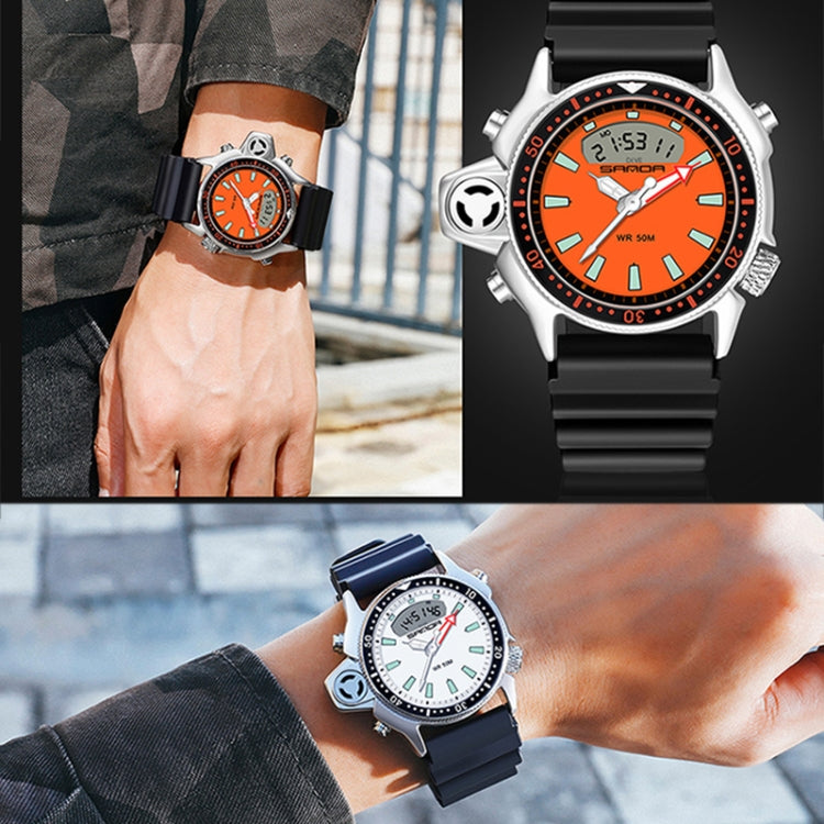 Relógio Digital Masculino Multifuncional SANDA 3008 para Desportos ao Ar Livre, Noctilucente, 50m à Prova de Água