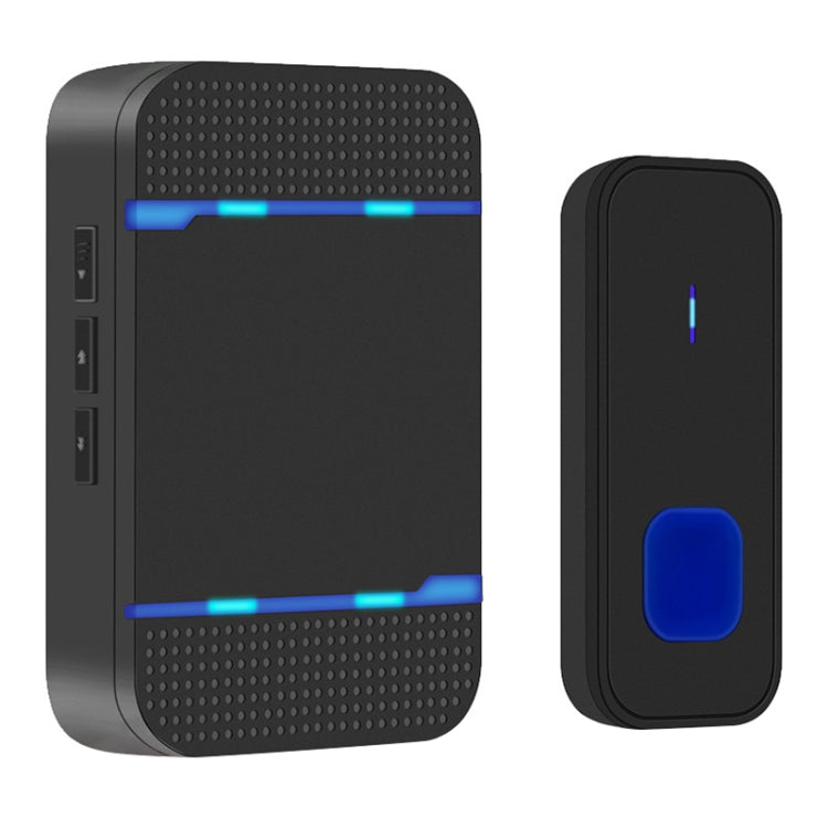 Receptor de Campainha WiFi P6-B 110dB Sem Fios IP55 à Prova de Água com Baixo Consumo de Energia e Luz Noturna, 53 Opções de Música, Alcance do Receptor: 300m, N15K-1T1-B Branco, N15K-1T1-B Preto