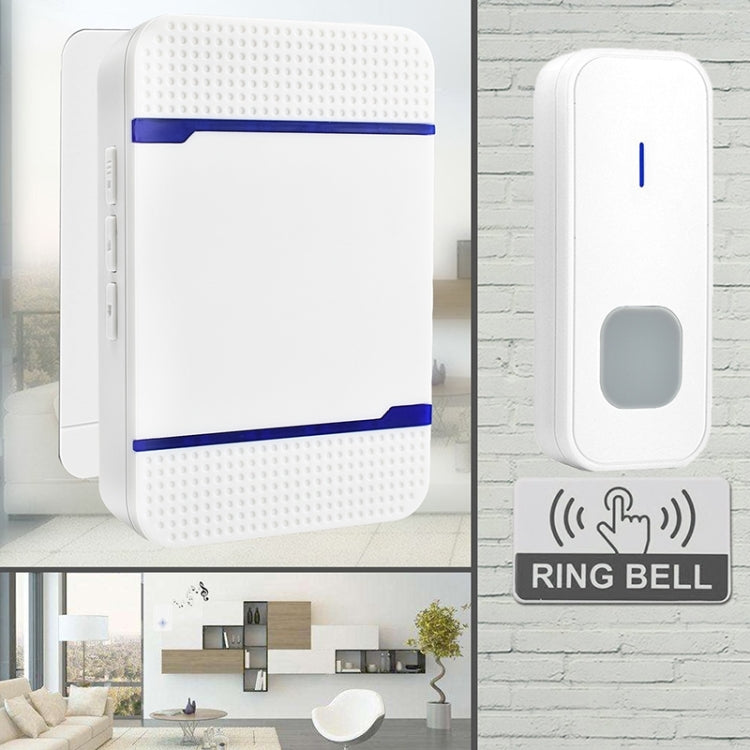 Receptor de Campainha WiFi P6-B 110dB Sem Fios IP55 à Prova de Água com Baixo Consumo de Energia e Luz Noturna, 53 Opções de Música, Alcance do Receptor: 300m, N15K-1T1-B Branco, N15K-1T1-B Preto