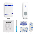 Receptor de Campainha WiFi P6-B 110dB Sem Fios IP55 à Prova de Água com Baixo Consumo de Energia e Luz Noturna, 53 Opções de Música, Alcance do Receptor: 300m, N15K-1T1-B Branco, N15K-1T1-B Preto