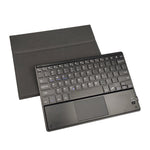 RK102C Teclado Bluetooth Magnético Destacável de Plástico com Touchpad + Capa de TPU com Padrão de Seda para iPad 10.2, com Suporte para Caneta e Suporte, RK102C