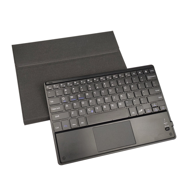 RK102C Teclado Bluetooth Magnético Destacável de Plástico com Touchpad + Capa de TPU com Padrão de Seda para iPad 10.2, com Suporte para Caneta e Suporte, RK102C