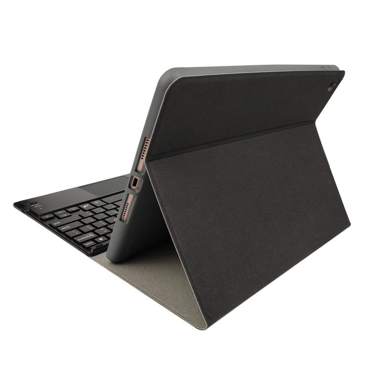 RK102C Teclado Bluetooth Magnético Destacável de Plástico com Touchpad + Capa de TPU com Padrão de Seda para iPad 10.2, com Suporte para Caneta e Suporte, RK102C