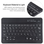 A06 Teclado Bluetooth TPU Ultra-fino com Textura de Pele de Cordeiro Destacável Capa de Couro para Tablet com Suporte para iPad mini 6 / mini 7, A06