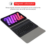 A06 Teclado Bluetooth TPU Ultra-fino com Textura de Pele de Cordeiro Destacável Capa de Couro para Tablet com Suporte para iPad mini 6 / mini 7, A06