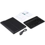 A06S Teclado Bluetooth TPU Ultra-fino com Retroiluminação e Textura de Pele de Cordeiro Destacável Capa de Couro para Tablet com Suporte para iPad mini 6 / mini 7, A06S