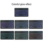 A06S Teclado Bluetooth TPU Ultra-fino com Retroiluminação e Textura de Pele de Cordeiro Destacável Capa de Couro para Tablet com Suporte para iPad mini 6 / mini 7, A06S
