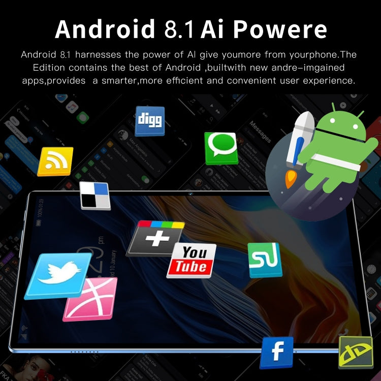 Android 8.1 MTK6750 Octa Core, Support Dual SIM, WiFi, Bluetooth, GPS