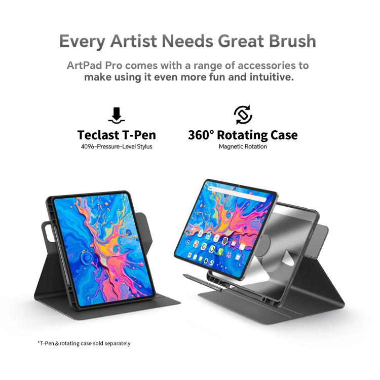 Teclast ArtPad Pro Tablet PC, 8GB+256GB, 12,7 polegadas Android 15 MTK Helio G99 Octa Core, Rede 4G Dual SIM, ArtPad Pro