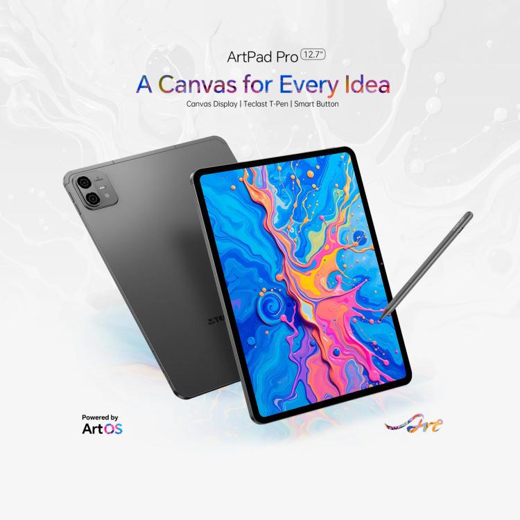 Teclast ArtPad Pro Tablet PC, 8GB+256GB, 12,7 polegadas Android 15 MTK Helio G99 Octa Core, Rede 4G Dual SIM, ArtPad Pro