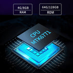 IP68 à prova de água, choque e poeira, Android 10.0 MT6771 Octa Core, suporte GPS/WiFi/BT/NFC, ficha UK, 8 polegadas 4GB+64GB