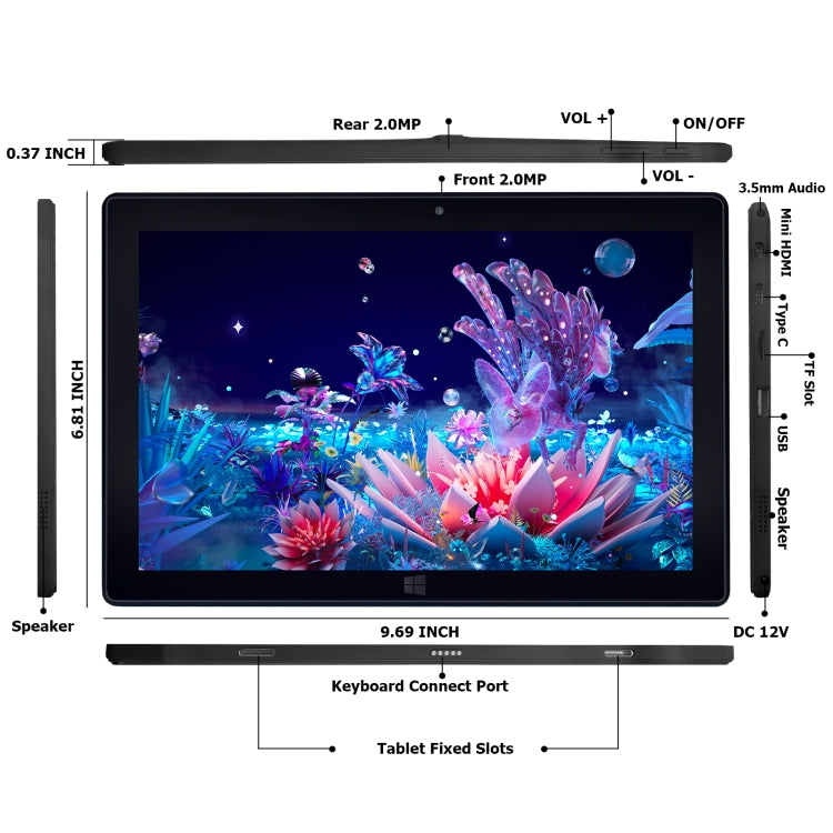 Windows 10, Intel Celeron J3455 Quad Core, Suporte para Cartão TF & HDMI & Bluetooth & Dual WiFi, com Teclado, N4000 4-Core 8GB+128GB com Teclado