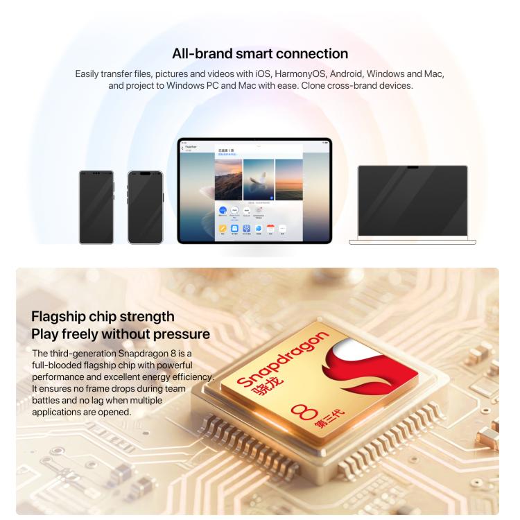 Tablet PC Honor MagicPad3 12,5 polegadas WiFi, 12GB+256GB MagicOS 9.0.1 Qualcomm Snapdragon 8 Gen3 Octa Core, 12GB+256GB