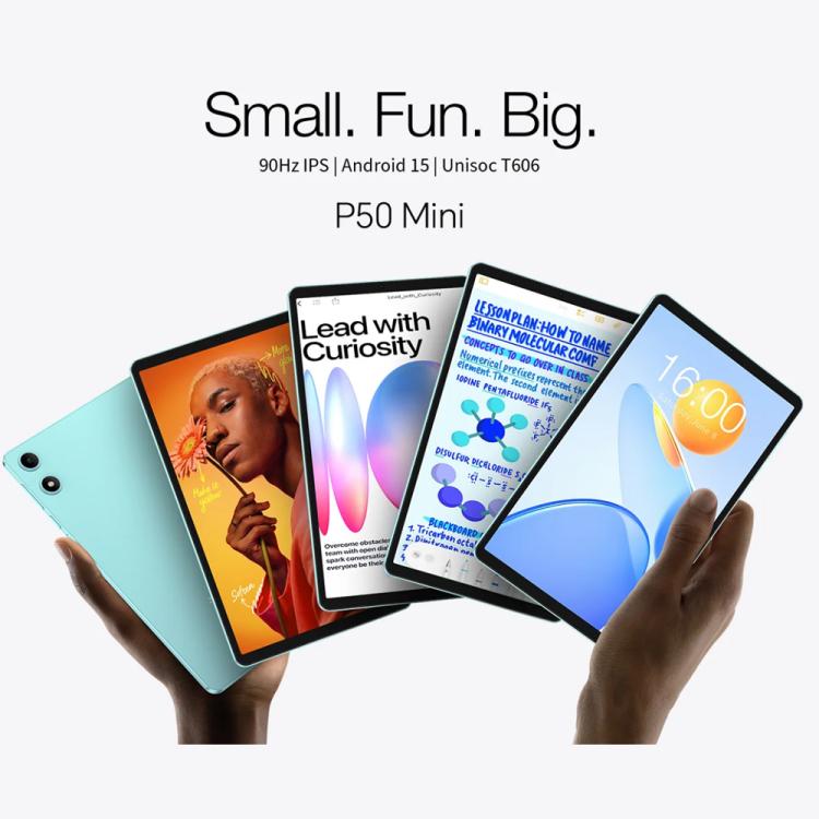 Tablet PC Teclast P50 Mini WiFi, 4GB+128GB, 8,7 polegadas Android 15 Unisoc T606 Octa Core, P50 Mini