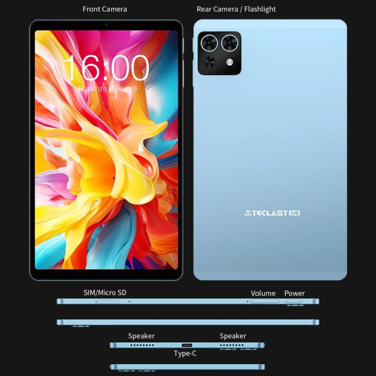 Tablet PC Teclast T50 Mini 4G LTE, 8GB+128GB, 8,7 polegadas Android 15 MediaTek Helio G99 Octa Core, Suporta Dual SIM, T50 Mini