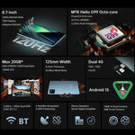 Tablet PC Teclast T50 Mini 4G LTE, 8GB+128GB, 8,7 polegadas Android 15 MediaTek Helio G99 Octa Core, Suporta Dual SIM, T50 Mini