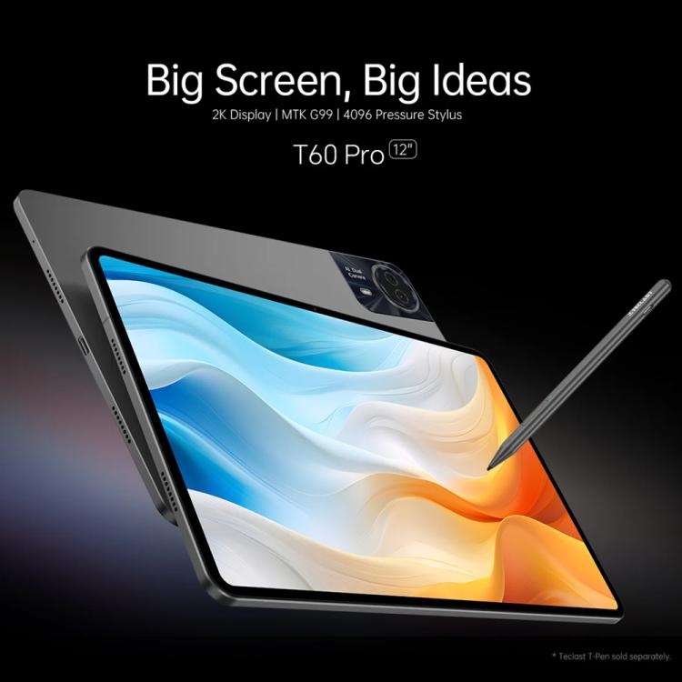 Tablet PC Teclast T60 Pro 4G LTE, 8GB+128GB, 12 polegadas Android 15 MediaTek Helio G99 Octa Core, Suporta Dual SIM, T60 Pro