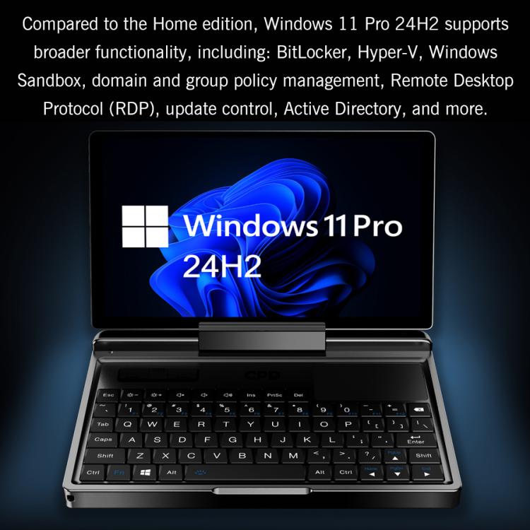 GPD MicroPC 2 PC de Jogo Portátil, 16GB+512GB, 7 polegadas Windows 11 Pro Processador Intel N250, Plugue US, WMC2573AU, WMC2573EU, WMC2573UK, WMC2573US