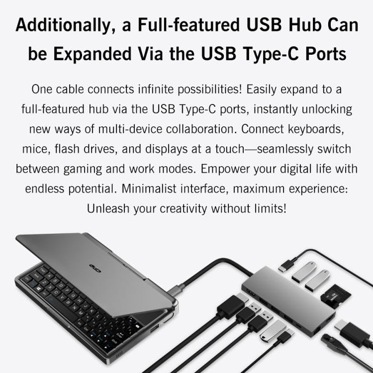 GPD MicroPC 2 PC de Jogo Portátil, 16GB+512GB, 7 polegadas Windows 11 Pro Processador Intel N250, Plugue US, WMC2573AU, WMC2573EU, WMC2573UK, WMC2573US